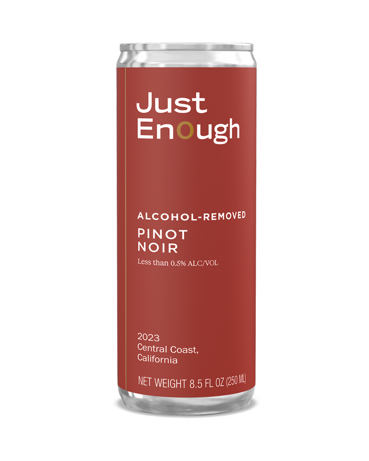 Just Enough Wines Sauvignon Blanc can, crisp white wine with bright citrus notes and no added sugar.