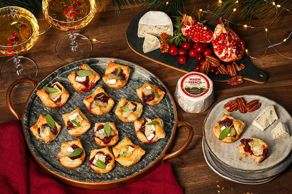 Savory Pastry Bites with Petite Truffle Brie from Marin French Cheese Co.